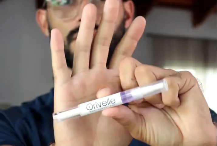 Orivelle promotional nail appearance comparison example one