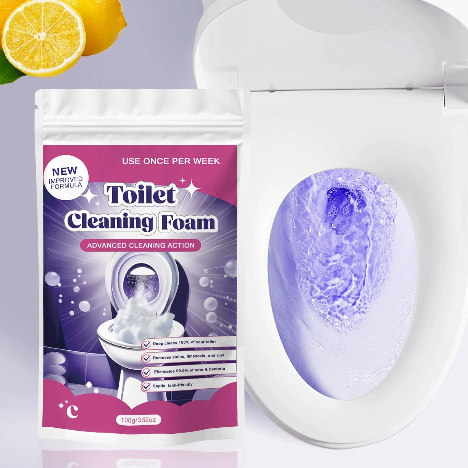 FizzClean foaming toilet cleaner listing image