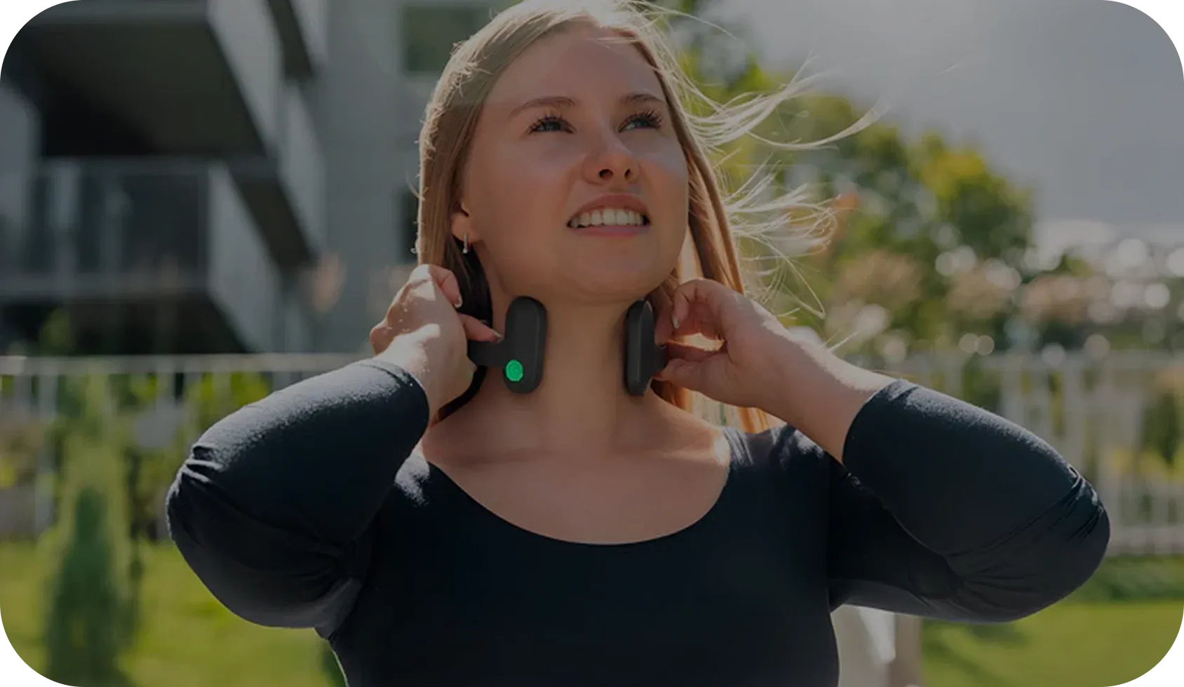 Pulsetto FIT wearable shown from another angle